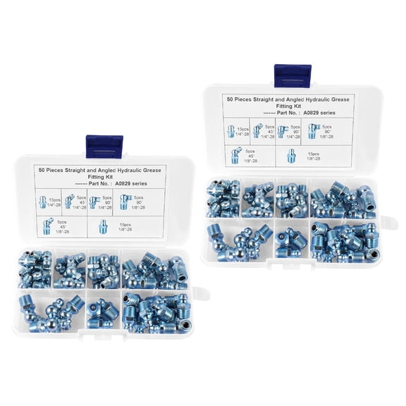 OUNONA 100Pcs Hydraulic Grease Coupler Kit with Zinc Plating for Industrial Machines