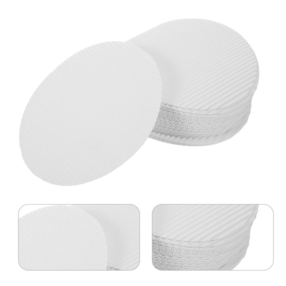 OUNONA 100Pcs Non Stick Beige Pizza Paper Mats Corrugated Greaseproof Food Wrap for Takeout