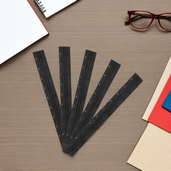 OUNONA 100Pcs Black Plastic Slide Binding Bars for Report Covers and Office File Management