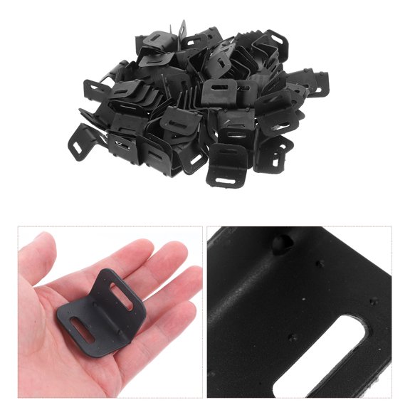 OUNONA 100Pcs Black Plastic Edge Protectors for Shipping and Packaging Cargo Protection