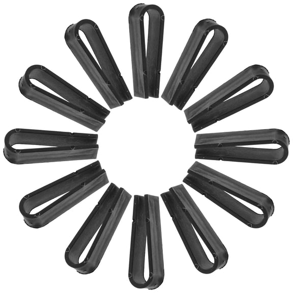 OUNONA 100Pcs Black Plastic Mirror Mounting Clips Easy Install Glass Clamp Holder Kit