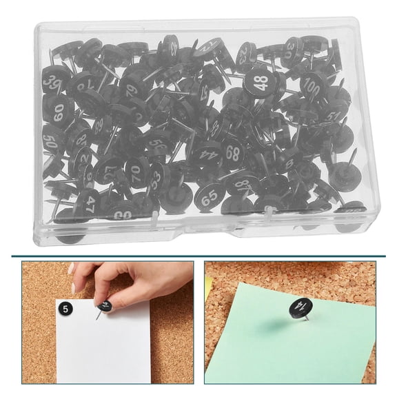 OUNONA Numbered Push Pins for Clear Visibility and Stylish Home Decor Organization