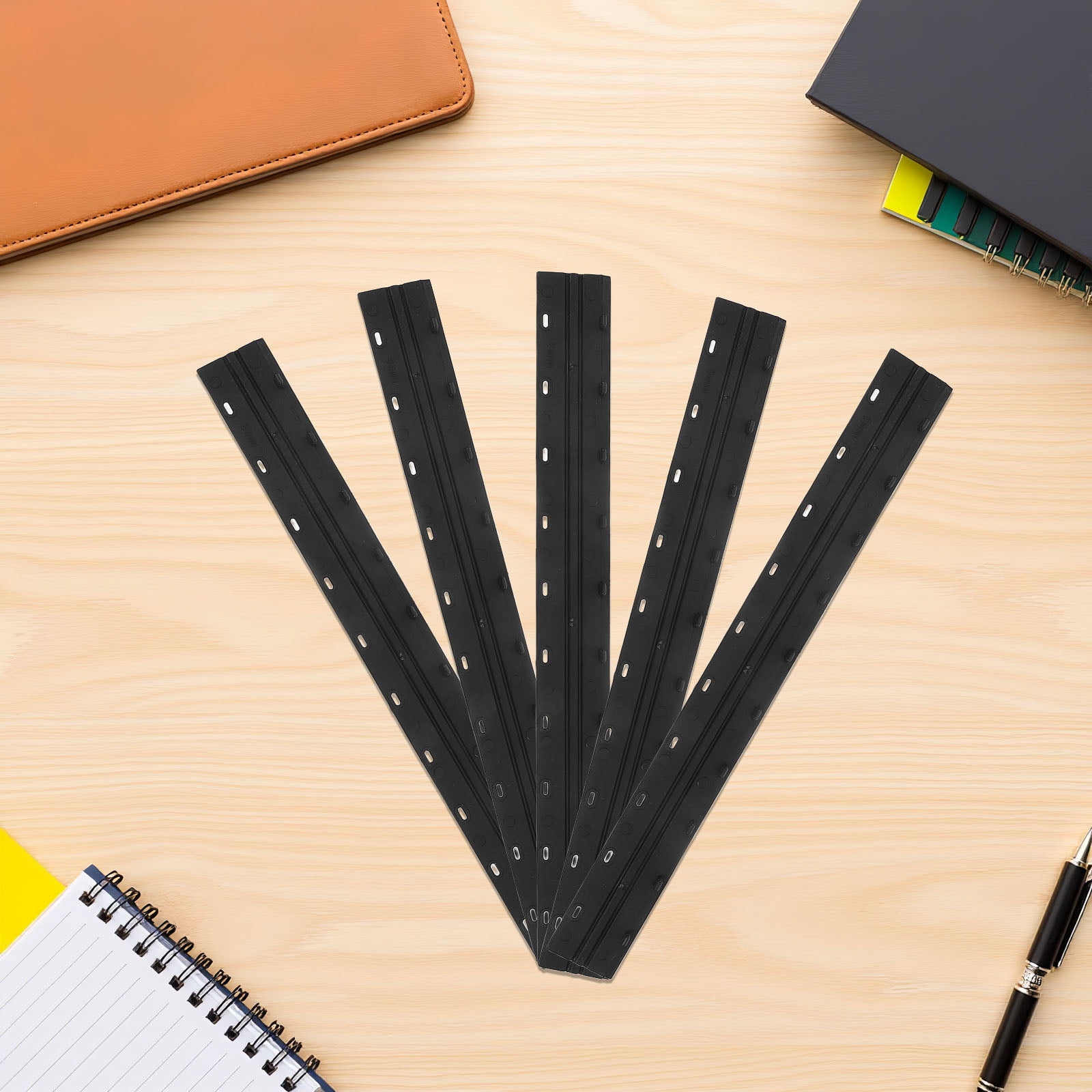 OUNONA Plastic Binder Clips Black for Office Files Efficient Organization 100Pcs