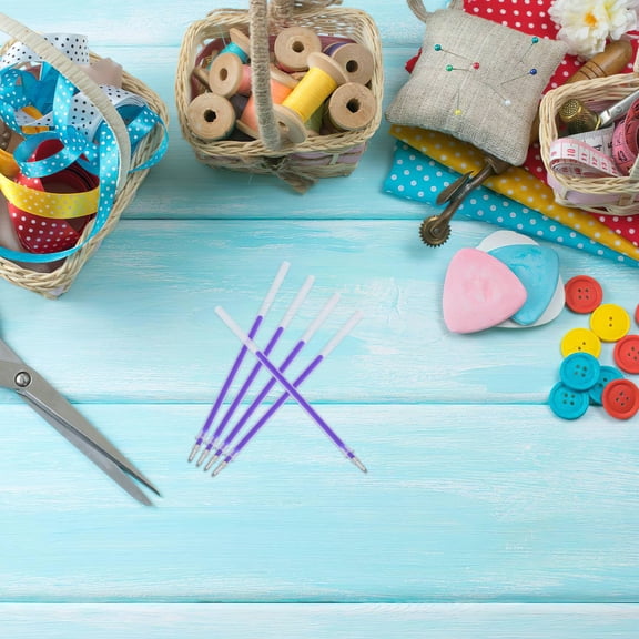 OUNONA 100Pcs Blue Fabric Marker Refills with Heat Erase for Quilting Sewing and Dressmaking Use