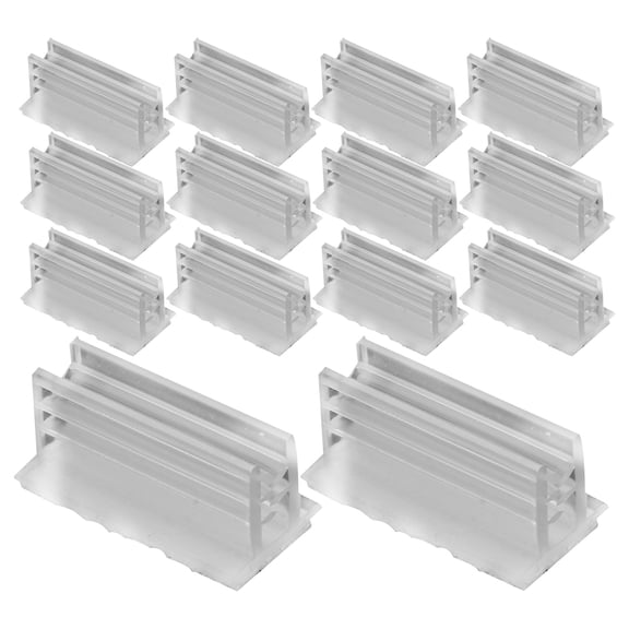 OUNONA 100Pcs Compact Desktop Business Card Holder with Strong Foam Adhesive Base Transparent