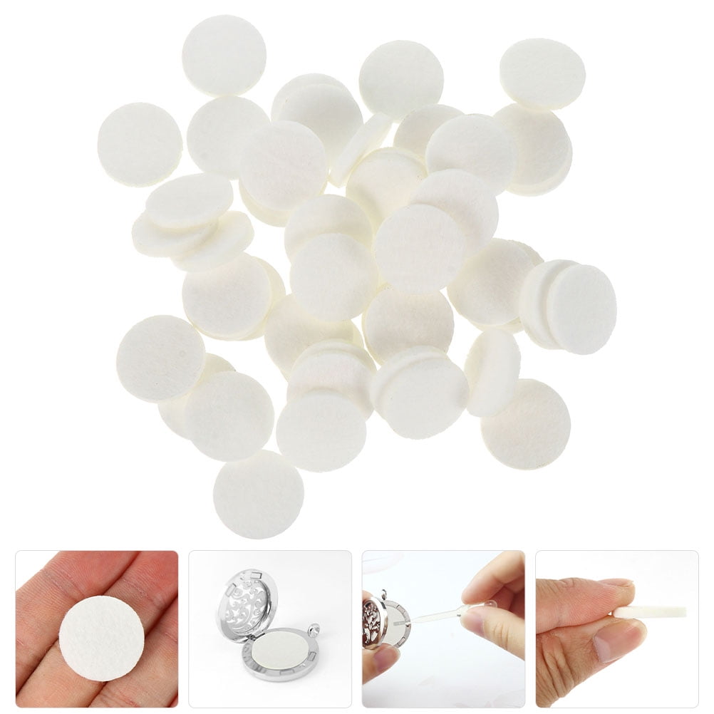 OUNONA 100Pcs Cotton Aroma Pads Compact Diffuser Pads Oil Pads Aroma Accessory