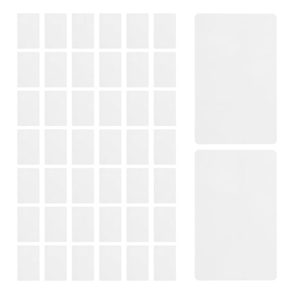 OUNONA 100-Pack Double-Sided Printable White PVC Cards, Blank Plastic Business Card Stock for Inkjet and Printers