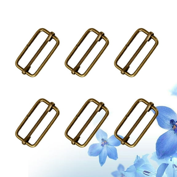 OUNONA 100Pcs Durable Metal Strap Buckles Golden Roller Buckles for Adjustable Belts Backpack and Tote