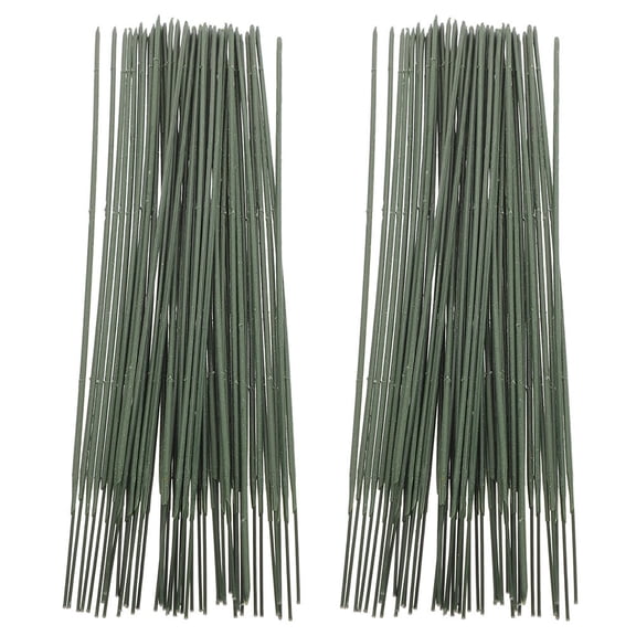 OUNONA  Green Plastic Floral Stems for Decorative Flower Making
