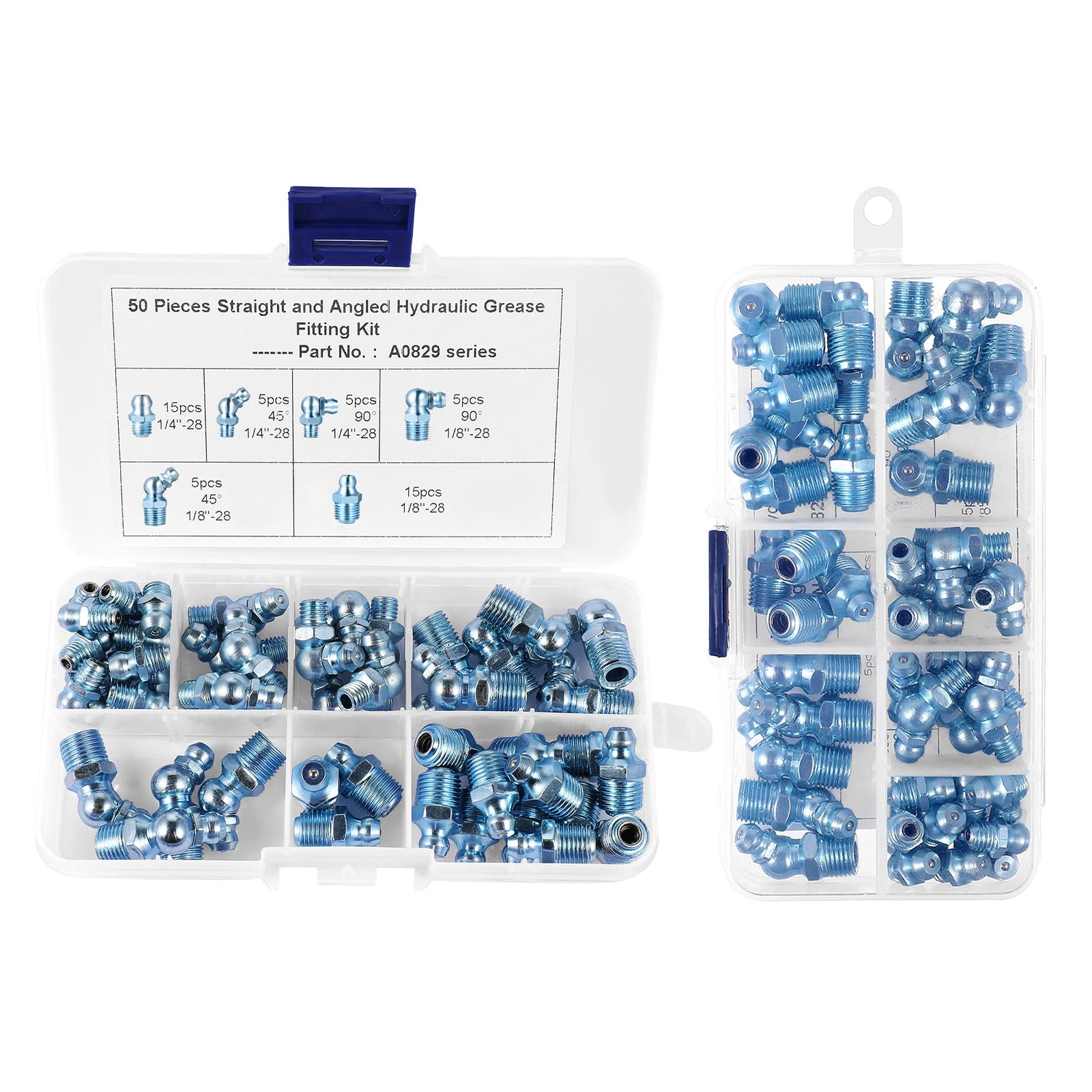 OUNONA 100Pcs Hydraulic Grease Coupler Set with Accurate Thread Compatibility for Machinery Maintenance