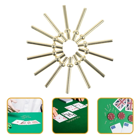 Homoyoyo 100Pcs Golden Iron Pegs Scoring Accessories for Card Games and Board Games