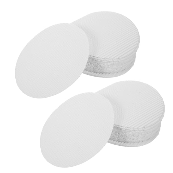 OUNONA 100Pcs Beige Greaseproof Corrugated Pizza Paper Pads for Baking and Transport