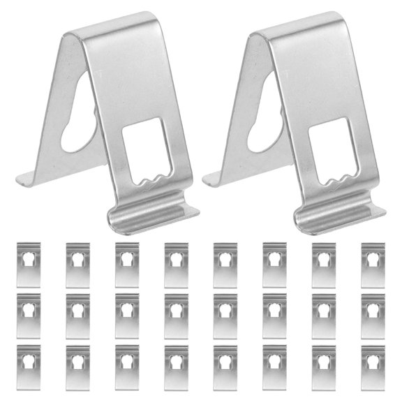 OUNONA 100Pcs Plated Silver Metal Picture Frame Retaining Clips for Easy Photo Frame Back Panel Installation