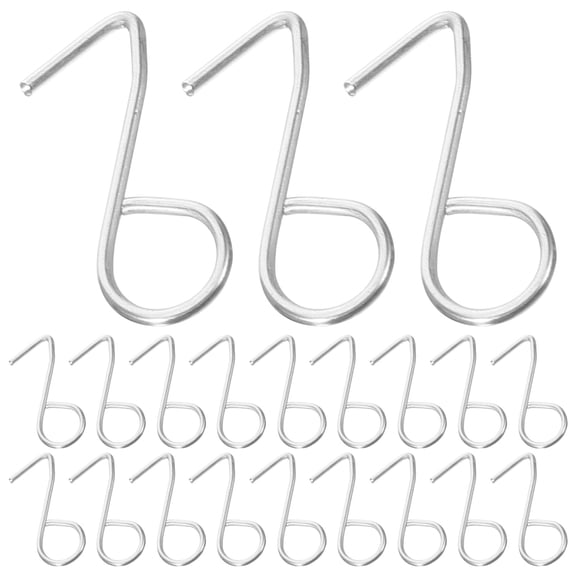 OUNONA 100Pcs Vehicle Seat Cover Fixing Hooks Silver Metal S Hooks for Car Use