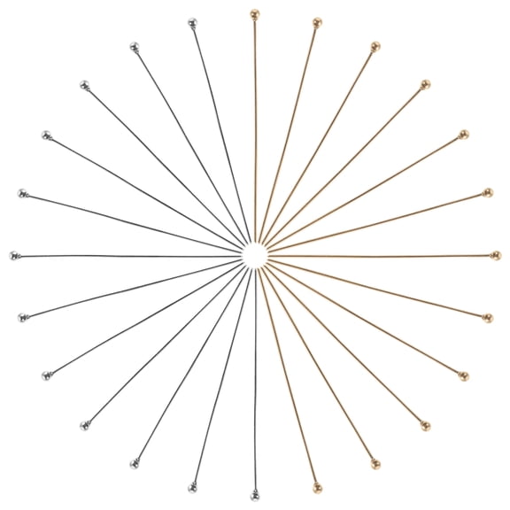 OUNONA 100 Pieces Stainless Steel Beading Pins for Jewelry Making, Flower Bouquets, Charms, and Craft Projects