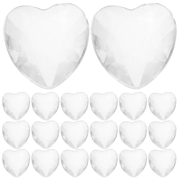 OUNONA Transparent Acrylic 12mm Heart Shape Vase Fillers Table Scatter Crystals 100pcs