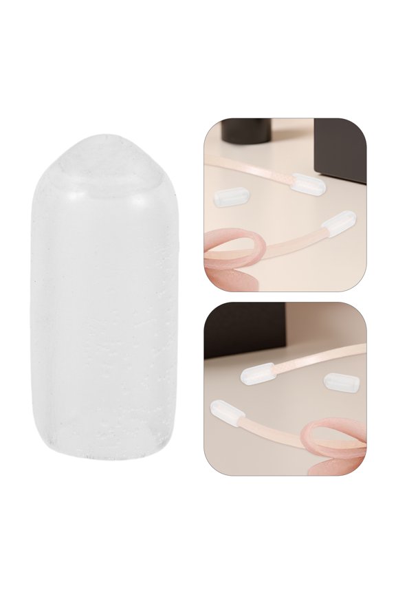 100Pcs Transparent Headband Plastic End Caps Comfortable PVC Protectors for Salon Chair Use