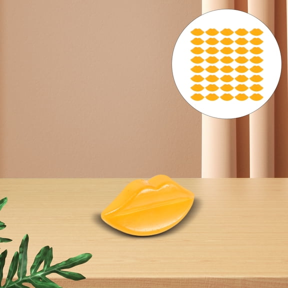 OUNONA 100Pcs Versatile Yellow Plastic Mouth Parts for Crochet Dolls and Puppet Crafts