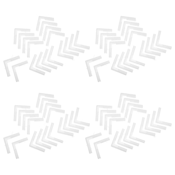 OUNONA 100 Pieces White Flexible Rubber Corner Cable Hider Strips Wire Covers for Office and Building Site Use