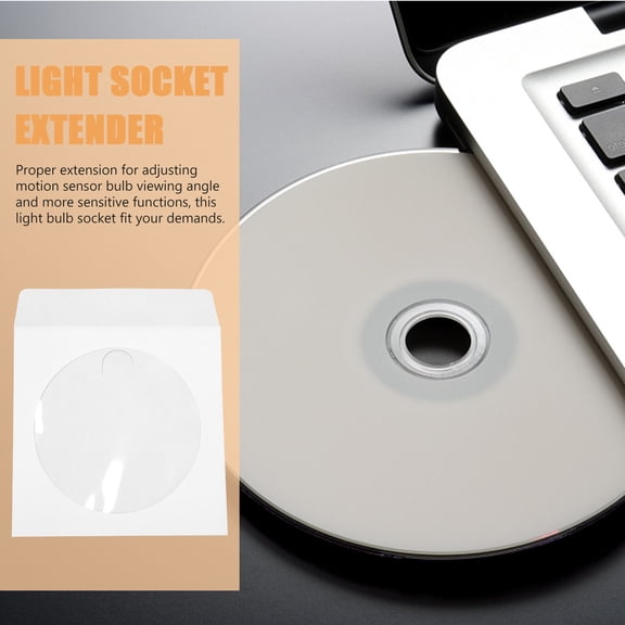 OUNONA 100Pcs White Paper Cd Organizer Sleeves for Dvd Storage Smooth Durable Carrying Case