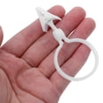 thumbnail image 1 of OUNONA 100Pcs White Plastic Curtain Hooks with Clips for Easy Hanging on Drapery Rods, 1 of 8