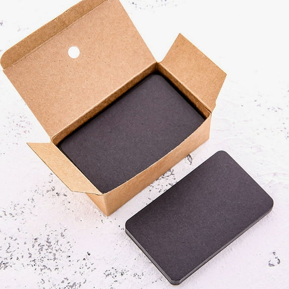 OUNONA 100pcs Black Paper Cards for DIY Learning and Craft Perfect Small Size Business Cards 2.5x3.5 inches