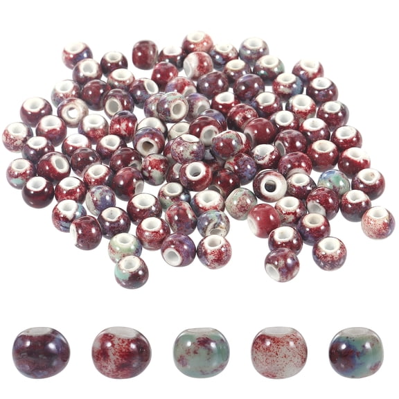 OUNONA 100pcs Ceramic DIY Beads Bracelet Making Loose Beads Jewelry DIY Loose Beads