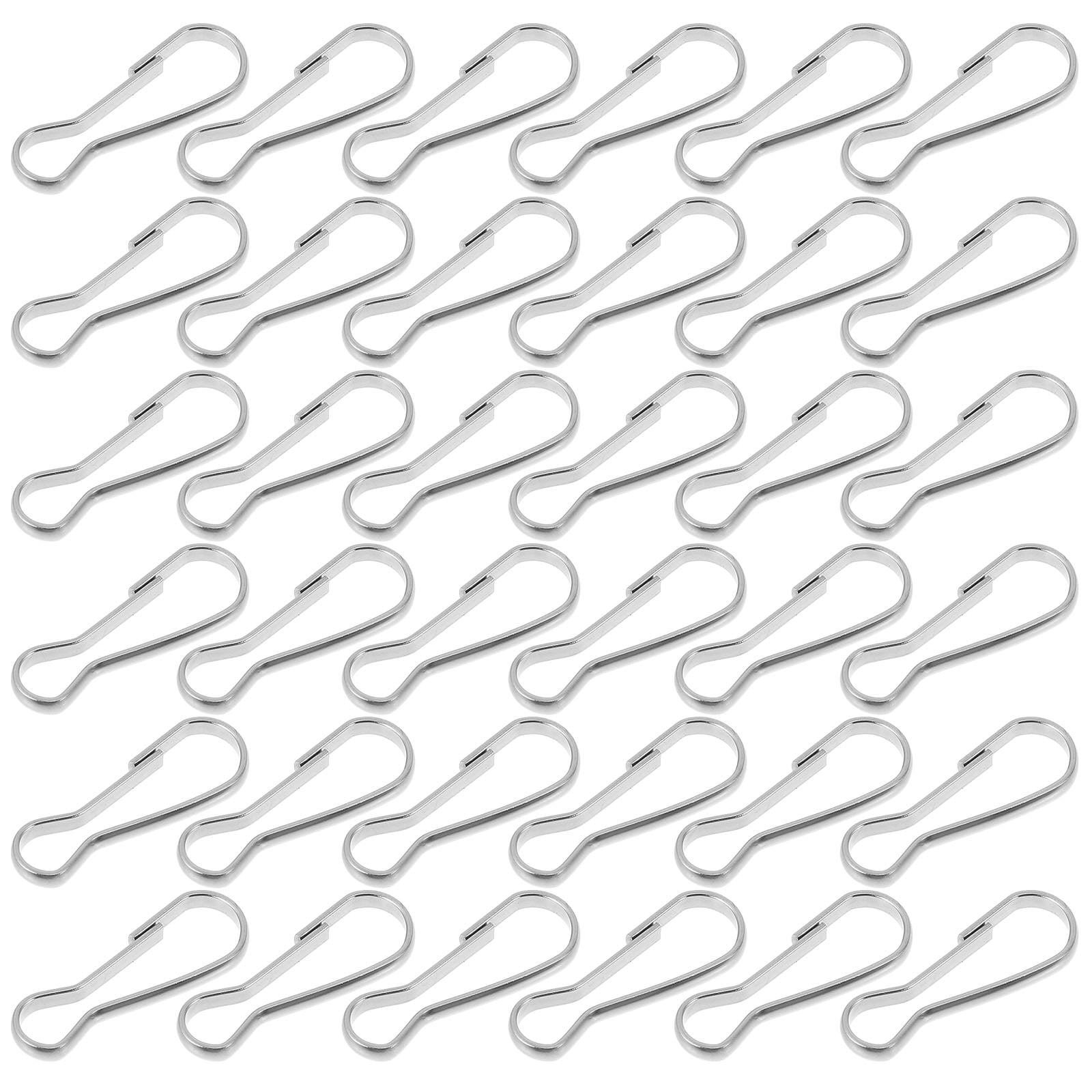 OUNONA 100pcs Clasp Hooks Spring Snap Hook Keychain Hooks Miniature ...
