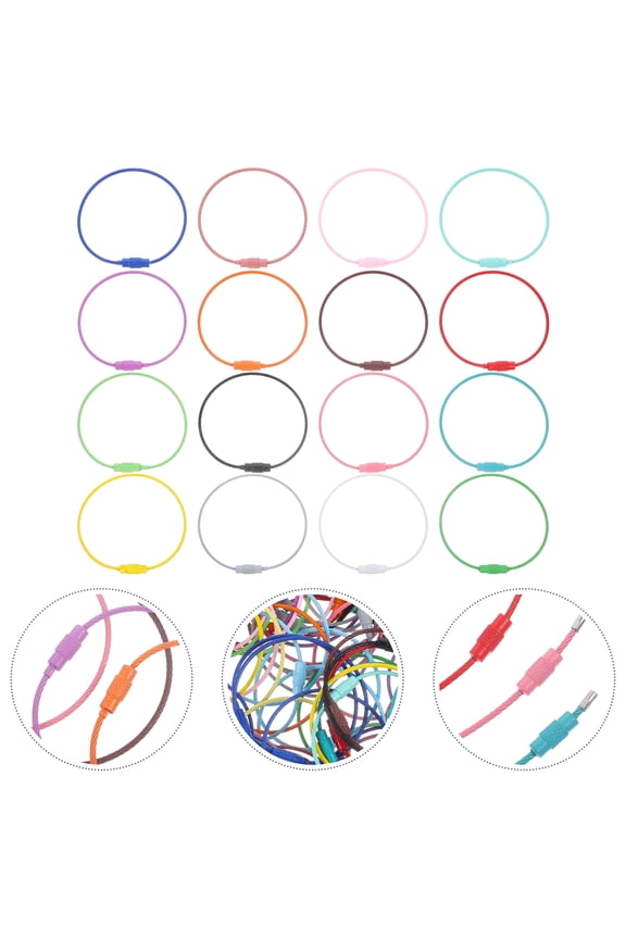 100pcs DIY Key Rings Convenient Keychain Cables Multi-function Wire Keychains Keys Supply