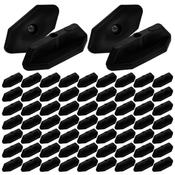 OUNONA 100Pcs Plastic Decking Clips for Wood and Composite Deck Floor Fastening, Strong Concealed Support Hardware