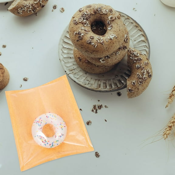 Homoyoyo Kraft Paper Food Packaging Bags Light Brown for Cookies and Bread 100Pcs