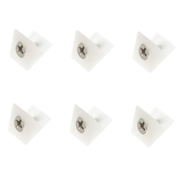 OUNONA Plastic Angle Code Bracket White Furniture Reinforcement 100Pcs