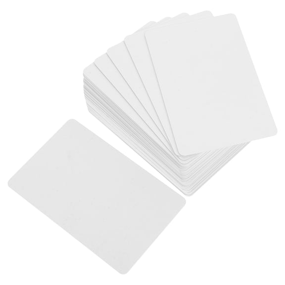 Homoyoyo PVC White Blank Cards with Smooth Edges, Dual-Sided for Business, Crafts, and Personal Projects, 100 Pieces