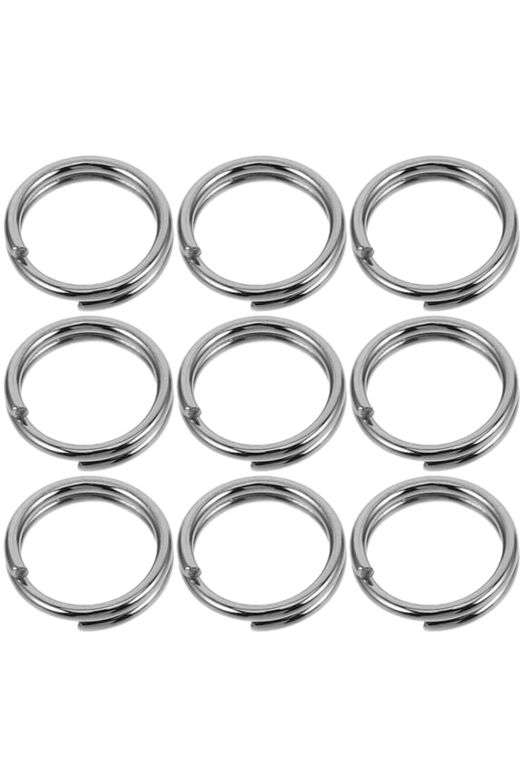 100pcs Stainless Steel Keys for Keychains, Metal Craft Keys, Key Buckles, Split , Connectors for Projects