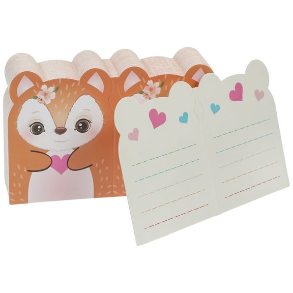 OUNONA 100pcs Thank You Cards Small Business Cute Cartoon Deer Thank You Cards For Kids Baby Showers, Birthdays And Small Business Appreciation