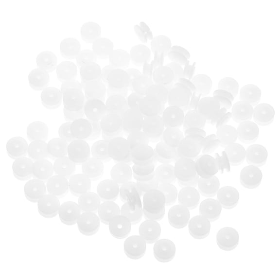 OUNONA 100pcs White Plastic Wheels for Laboratory Use, PP Parts for Educational and Science Projects