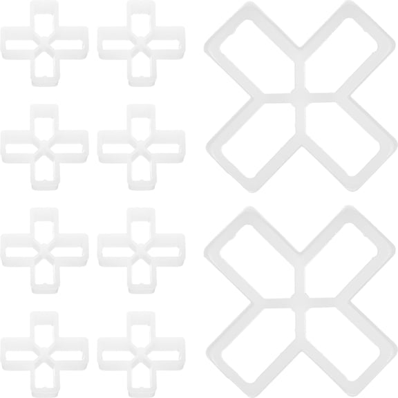 OUNONA 100pcs White PVC Tile Spacers for Floor Leveling Easy Installation Durable Tile Leveling System 10mm