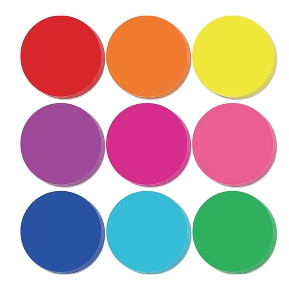 OUNONA 108pcs Colorful Round Paper Cutouts - Circle Die Cuts for Classroom, Bulletin Boards, Teachers, Crafts, Office, School Decoration