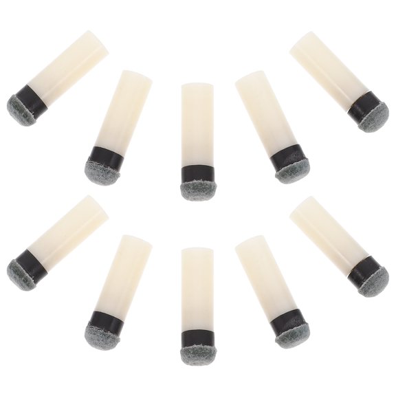 Tineasur 10Pcs Screw on Pool Cue Tips Replacement Kit with Ferrules for Home Use