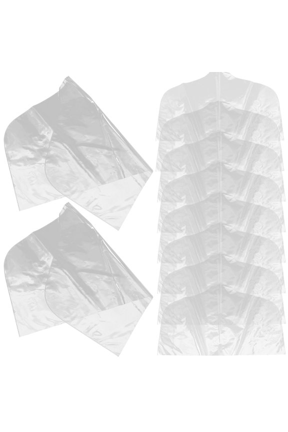 10Pcs PVC Transparent Clothes Protectors for Hanging Storage and Travel