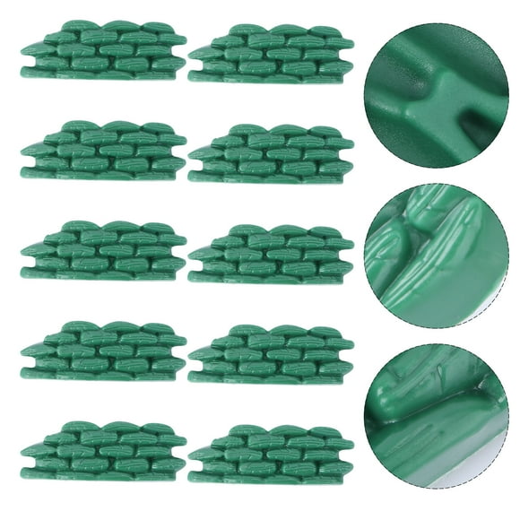 Homoyoyo Army Play Set Sandbag Bunker Model Green Imagination Exercise Role-playing Games 10PCS
