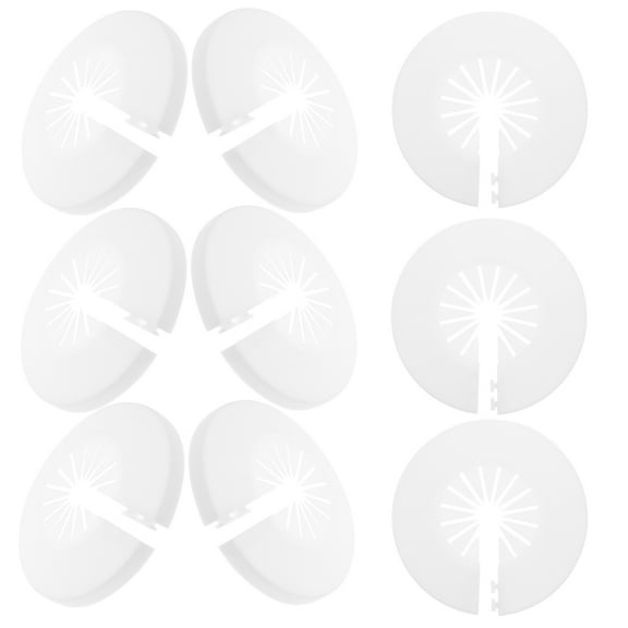 OUNONA 10PCS Plastic Flange Pipe Covers for Plumbing, Water Drain Tube Decoration Plates, and Easy to Install