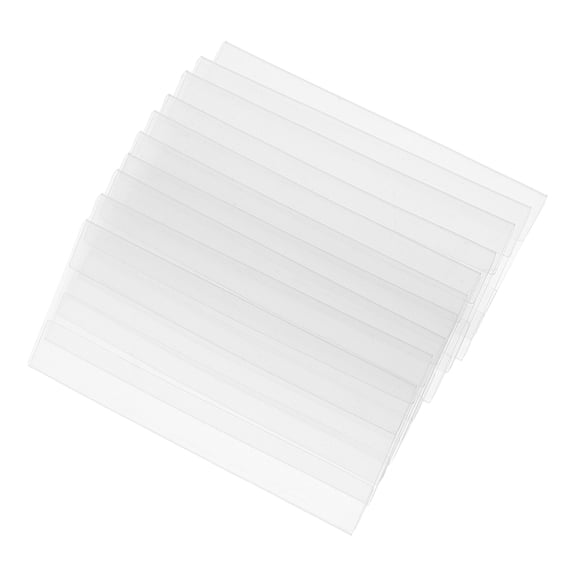 OUNONA 10PCS PVC Card Sleeves Index Card Covers Wire Shelf Label Holders Blank Labels Insert Cards Sleeves For Storage Bins And Shelves
