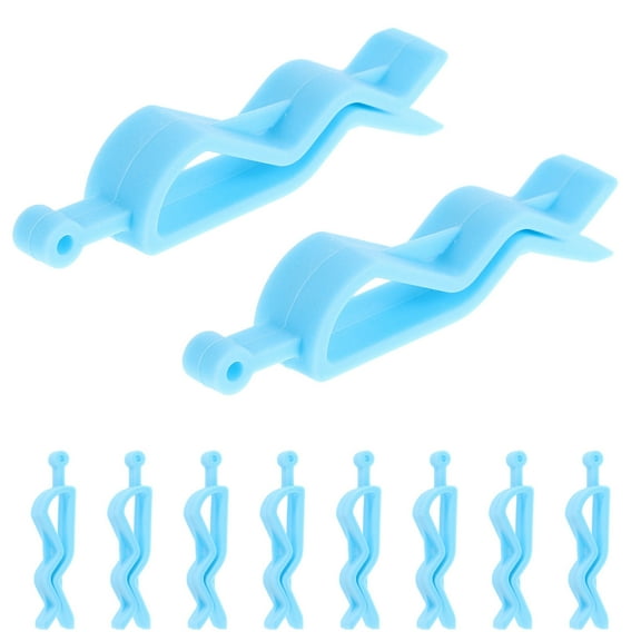 OUNONA 10PCS Plastic Kitchen Garbage Bin Clip Washroom Trash Can Bag Clips Waste Basket Garbage Bin Clamp Rubbish Bag Clip for Kitchen