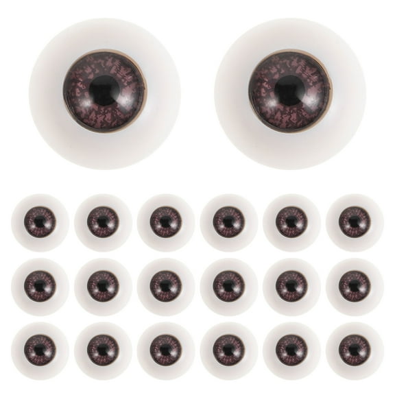 OUNONA 10Pair Realistic Brown Plastic Dolls Eyes for DIY Crafting Stuffed Animals and Handmade Animal Figurines