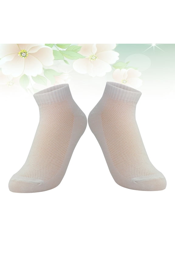 Disposable Socks White Breathable Stretchy Portable for Sport and Travel 10Pairs