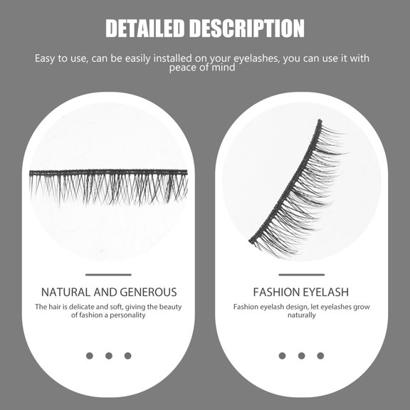 OUNONA 10Pairs Natural Dense Black Fake Eyelashes for Fashion and Performance