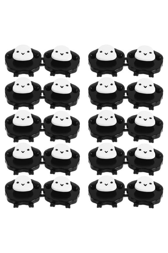 10Pcs Adjustable Pants Waist Tightener Buttons No Sew Removable Clips for Home Use Black