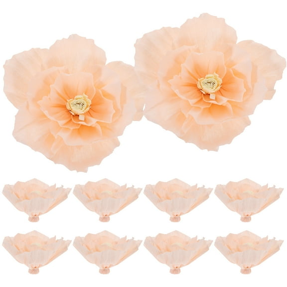 OUNONA Hemoton 10Pcs Artificial Paper Flowers Ornament Simulation Three Dimensional Flowers Decorative Flower