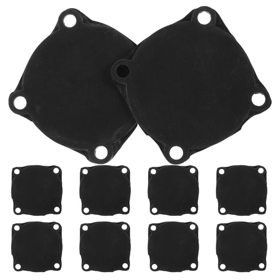 OUNONA 10Pcs Air Compressor Valve Plate Replacement Pads with Black Rubber Diaphragm Gasket Set